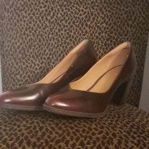 Leather Clark's Heels